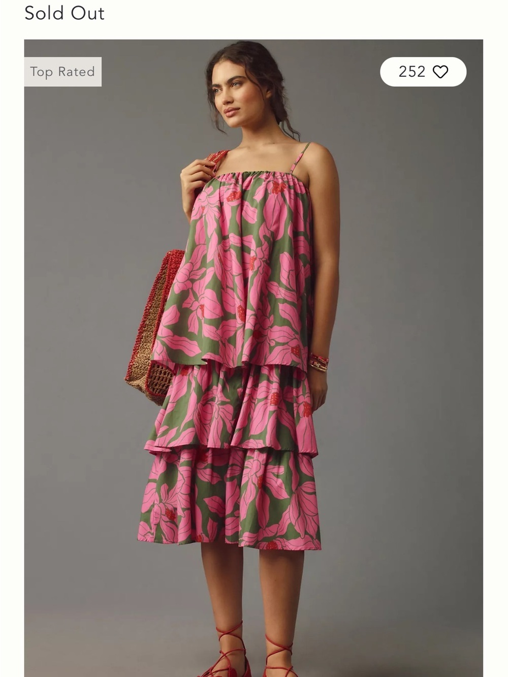Corey Lynn Calter Tiered Floral Midi Dress
